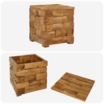 vidaXL Tabouret de Rangement Marron 40 x 40 x 45 cm