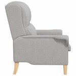 vidaXL fauteuil Gris nuage 76 x 94 x 102 cm tissu