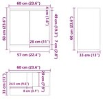 vidaXL Armoire de salle de bain Blanc 60x33x61 cm Bois d'ingénierie