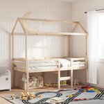 vidaXL Lit haut avec toit 80x200 cm bois de pin massif