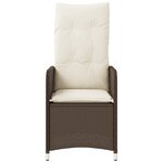 vidaXL Chaises de jardin inclinables lot de 2 et table résine tressée