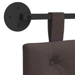 vidaXL Tête de lit suspendue Marron foncé Tissu