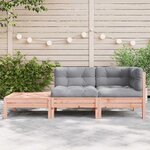 vidaXL Canapé de jardin et coussins repose-pied bois massif douglas