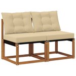 vidaXL 2 Pièce Canapé du milieu extérieur