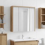 vidaXL Armoire Miroir de Salle de Bain Chêne artisan