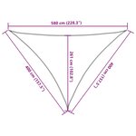 vidaXL Voile d'ombrage 160 g/m² triangulaire gris clair 4x4x5 8 m PEHD