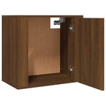 vidaXL Table de chevet murale Chêne marron 50x30x47 cm