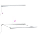 vidaXL Auvent Rétractable Vert et jaune 300 x 250 cm Tissu et Métal