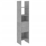 vidaXL Bibliothèque Gris béton 40x35x180 cm Bois d’ingénierie