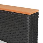 vidaXL Salon de jardin 7 Pièces avec coussins Résine tressée Noir