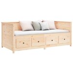 vidaXL Lit de jour sans matelas 100x200 cm bois de pin massif