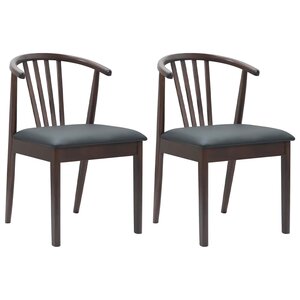 vidaXL Chaise de salle à manger 2 Pièces Marron clair et noir