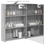 vidaXL Armoire Miroir de Salle de Bain Gris Sonoma 50 x 14 5 x 70 cm