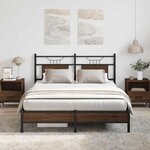 vidaXL Cadre de lit sans matelas chêne marron 140x200 cm