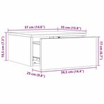 vidaXL Table de chevet Marron 37 x 35 x 18 5 cm Bois massif en pin