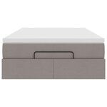 vidaXL Cadre de lit ottoman avec matelas taupe 120x200 cm tissu