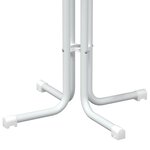 vidaXL Table à manger blanc Ø60x110 cm bois d'ingénierie et acier