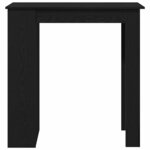 vidaXL Table de bar Chêne noir 102 x 50 x 103 5 cm Bois d'ingénierie