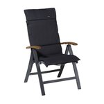 Madison Coussin de siège en fibre Basic 125x50 cm noir