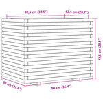 vidaXL Jardinière 90x60x72 5 cm bois de pin massif