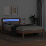 vidaXL Cadre de lit Marron 90 x 200 cm Bois massif en pin