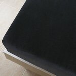 vidaXL Drap-housse Jersey Noir 160x200 cm Coton