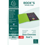 Paquet 100 Sous-Chemise ROCK'S Papier 80g Teintes Vives Gris x 10 EXACOMPTA