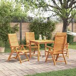 vidaXL Ensemble de salle à manger pour jardin 5 Pièces Marron