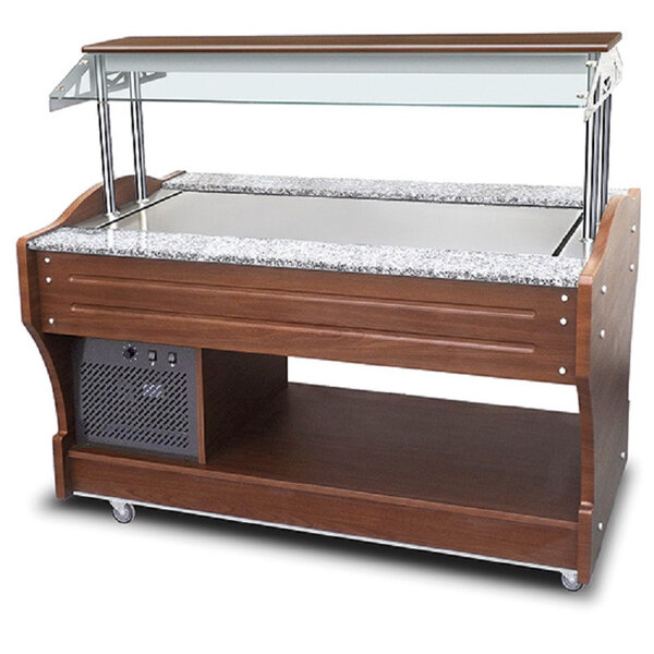 Buffet réfrigéré professionnel - 4 x gn 1/1 - virtus - r290/r134 - inox 1550x900x1350mm