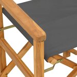 vidaXL Chaises de metteur en scène pliantes lot de 2 Bois teck massif
