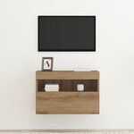 Meuble TV vidaXL avec lumières LED Chêne Artisan 60x30x40 cm