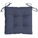 vidaXL Coussins de chaise lot de 2 bleu marine 50x50x7 cm tissu oxford