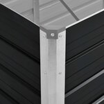 vidaXL Lit surélevé de jardin Anthracite 320x80x77 cm Acier galvanisé