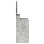 vidaXL Coiffeuse Gris béton 79 x 41 x 135 cm Bois d'ingénierie