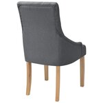 vidaXL Chaises à manger lot de 2 gris foncé tissu