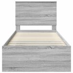 vidaXL Cadre de lit Gris Sonoma 100 x 200 cm Pin massif