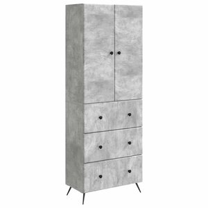 vidaXL Ensemble de Meubles 2 Pièces Gris béton 66 x 34 5 x 90 cm