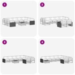 vidaXL Ensemble de canapés d'extérieur 10 Pièces Naturel et Anthracite