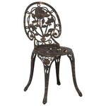 vidaXL Ensemble bistro de jardin 3 Pièces Bronze Aluminium