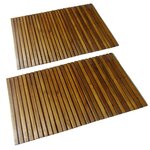 vidaXL Tapis de bain 2 Pièces Acacia 80x50 cm