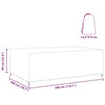 vidaXL Housse pour mobilier d'extérieur Noir 300 x 200 x 90 cm 420D