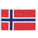 vidaXL Drapeau Norvège et mât en aluminium 6 2 m