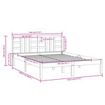 vidaXL Cadre de lit Blanc Bois massif 140x200 cm