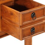 Bureau table poste de travail meuble d'ordinateur informatique étude avec tiroirs 110 x 50 x 76 cm bois d'acacia solide brun 02_0023463