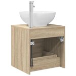 vidaXL Vanité de lavabo mural Chêne Sonoma 49 5 x 44 5 x 66 5 cm
