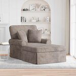 vidaXL Chaise lounge avec jupe Sable 157 x 91 x 91 cm ARES