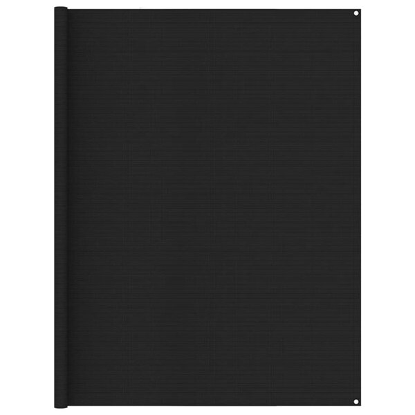 vidaXL Tapis de tente 250x450 cm Noir