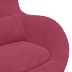 Fauteuil Œuf VidaXL en Velours Rouge Vin