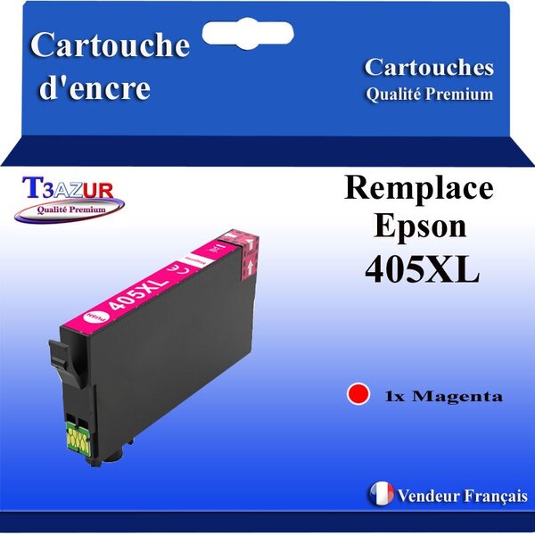 Cartouche compatible avec Epson 405  405 XL pour Epson Workforce Pro WF-3820 WF-3825 WF-4820 WF-4825 WF-7310 WF-7830 WF-7835 WF-7840 Magenta