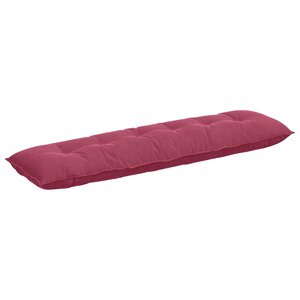 vidaXL Coussin de Dos Bordeaux 180 x 50 cm Tissu en velours côtelé